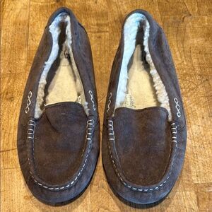 UGG Chocolate Suede Moccasin Loafers
